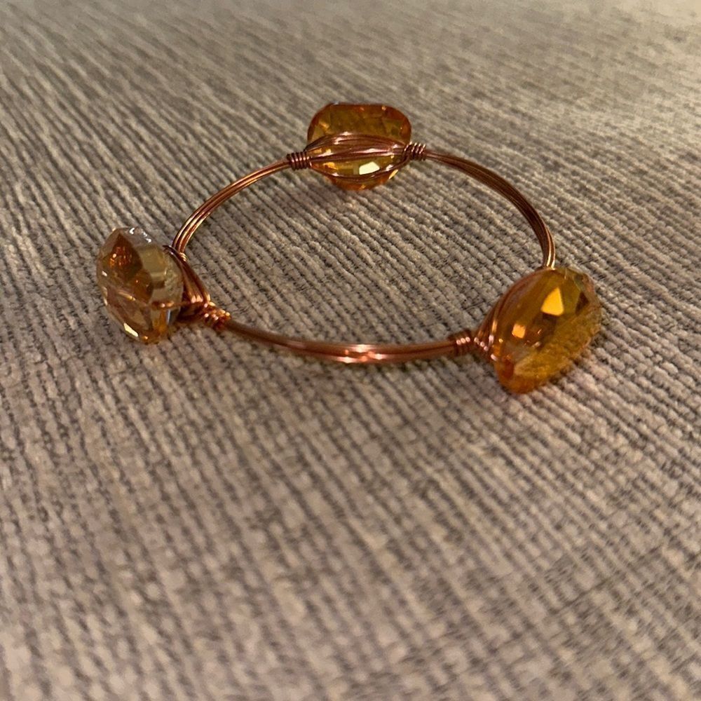 Womens Bangle Stone Beaded Bracelet
